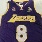 NBA 8 Kobe Bryant 2001-02 Lakers authentique finals Maillot Violet